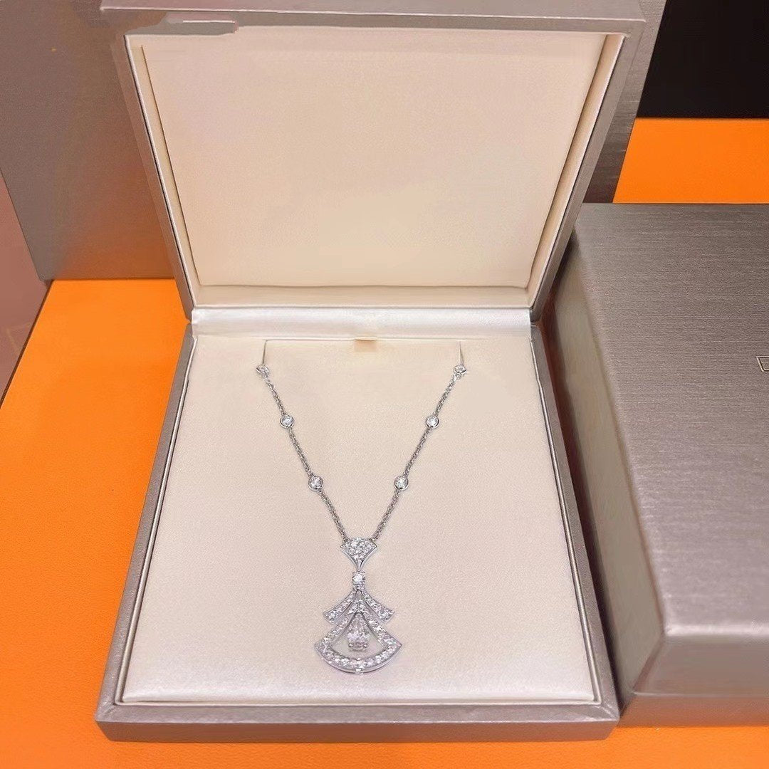 [Moco]DREAM NECKLACE WHITE DIAMOND SILVER