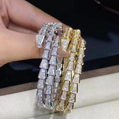 [Moco]SERPENTI BRACELET GOLD DIAMOND DOUBLE ROW