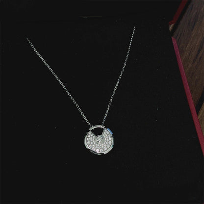 [Moco]AMULETTE SILVER FULL DIAMOND NECKLACE