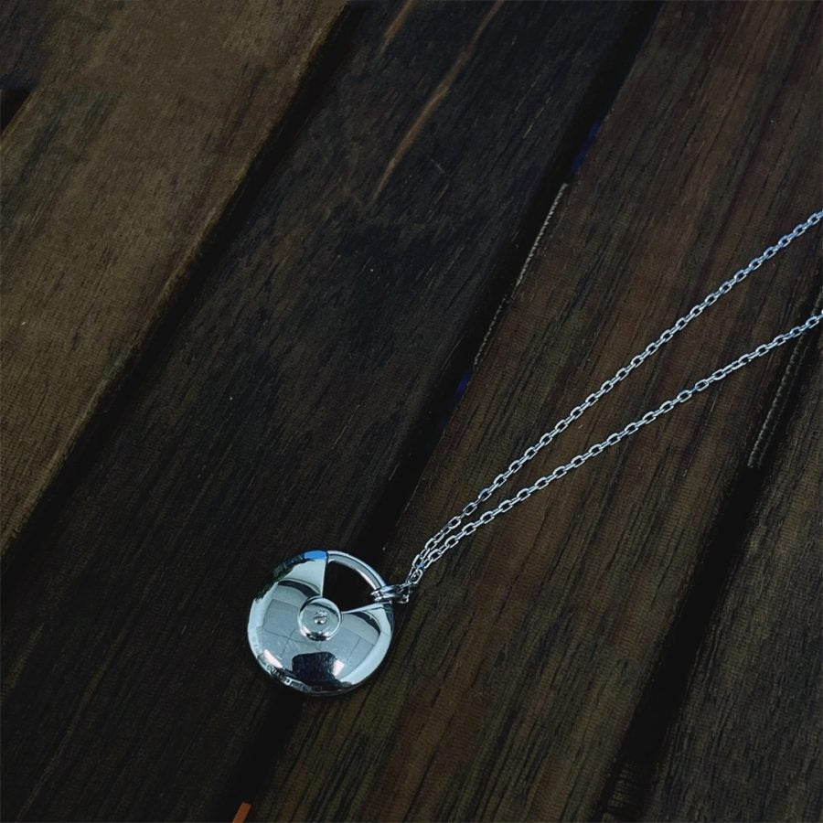 [Moco]AMULETTE SILVER FULL DIAMOND NECKLACE