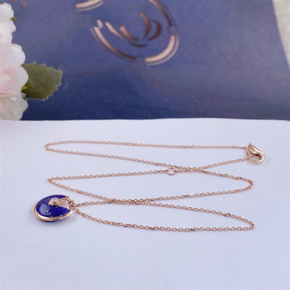 [Moco]AMULETTE ROSE GOLD AGATE NECKLACE