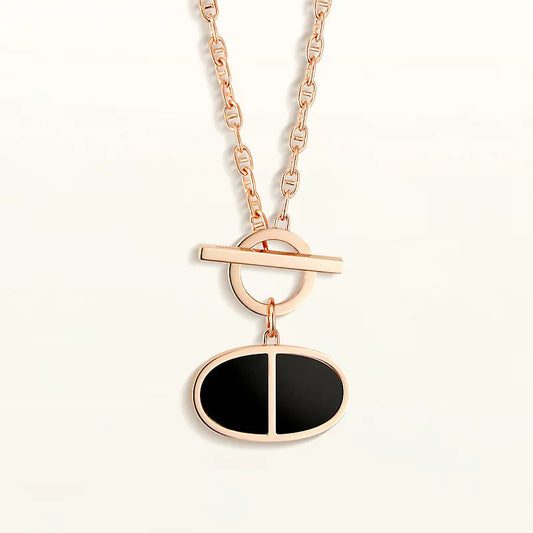 [Moco]CHAINE VERSO BLACK CERAMIC NECKLACE