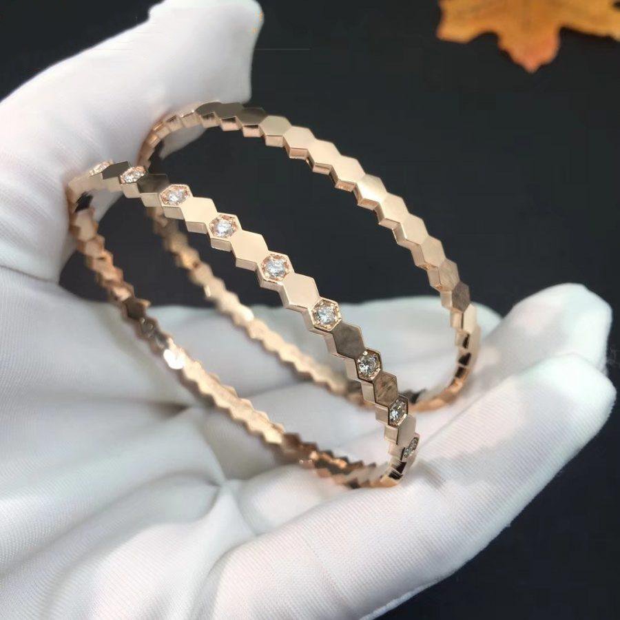 [Moco]BEE LOVE PINK GOLD DIAMOND BRACELET