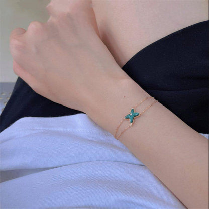 [Moco]JEUX BRACELET MALACHITE PINK GOLD 1 DIAMOND