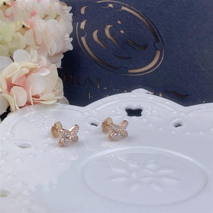 [Moco]JEUX DE PINK GOLD DIAMOND EARRINGS