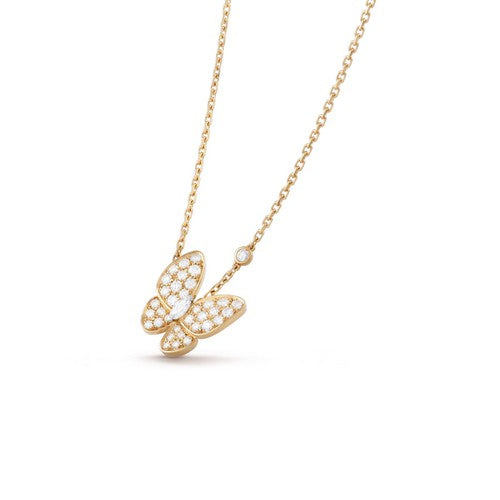 [Moco]BUTTERFLY DIAMOND NECKLACE