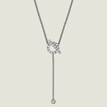 [Moco]FINESSE SILVER DIAMOND NECKLACE