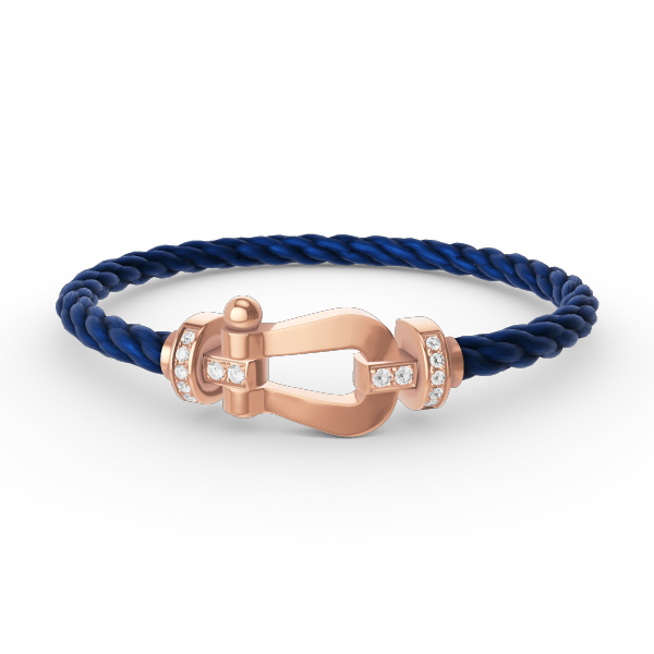 [Moco]FORCE LARGE HORSESHOE HALF DIAMOND BRACELET ROSE GOLD