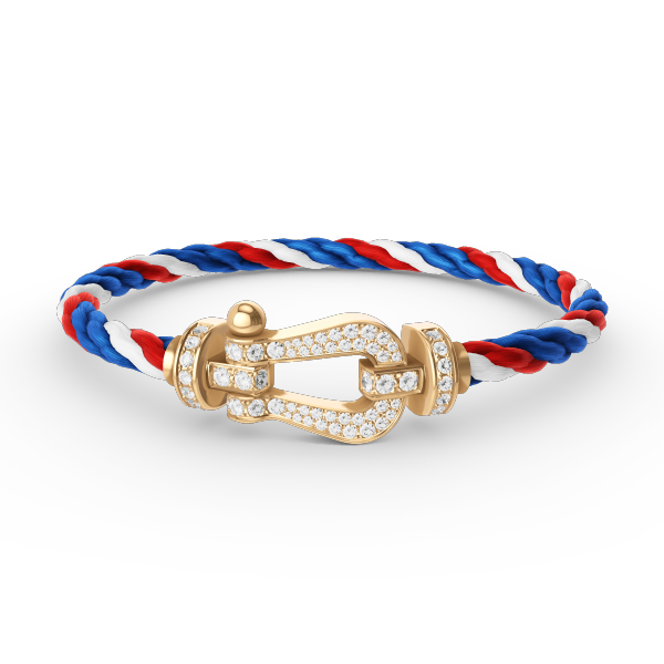 [Moco]FORCE LARGE HORSESHOE FULL DIAMOND BRACELET GOLD