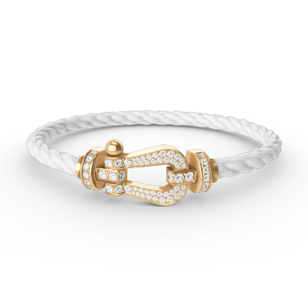 [Moco]FORCE LARGE HORSESHOE FULL DIAMOND BRACELET GOLD