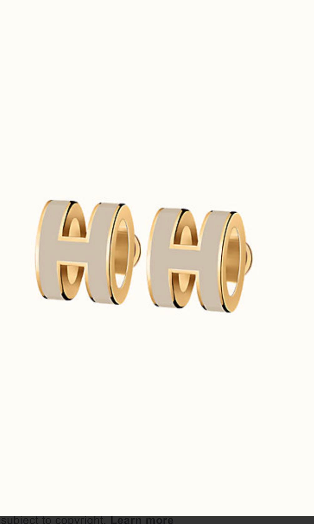 [Moco]MINI POP H GOLD EARRINGS GREY