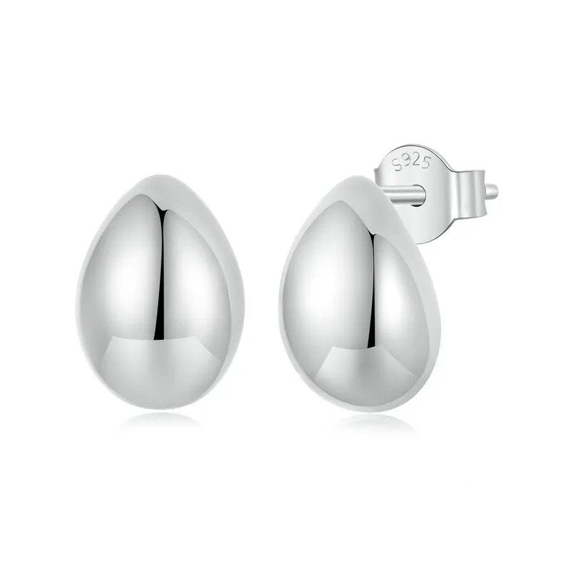 Glossy Waterdrop Stud Earrings Teardrop Hypoallergenic Earrings