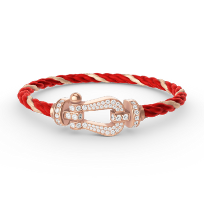 [Moco]FORCE LARGE HORSESHOE FULL DIAMOND BRACELET ROSE GOLD