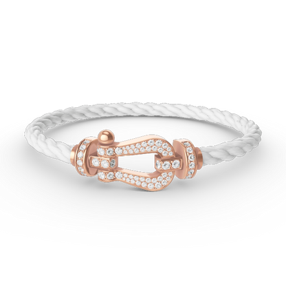 [Moco]FORCE LARGE HORSESHOE FULL DIAMOND BRACELET ROSE GOLD