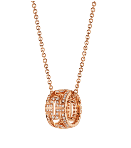 [Moco]PARENTESI NECKLACE PINK GOLD DIAMOND