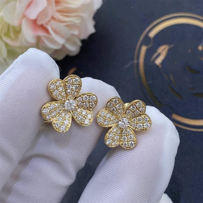 [Moco]FRIVOLE GOLD FLOWER DIAMOND EARRINGS