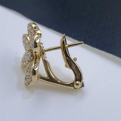 [Moco]FRIVOLE GOLD FLOWER DIAMOND EARRINGS