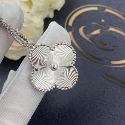 [Moco]CLOVER 25MM SILVER BIG CLOVER NECKLACE