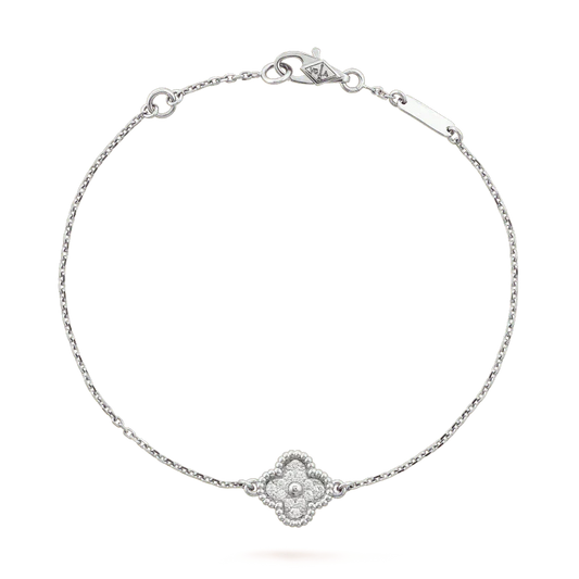 [Moco]CLOVER  SINGLE FLOWER BRACELET SILVER