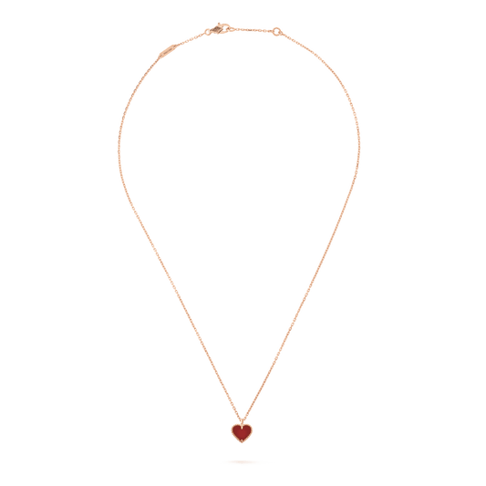 [Moco]SWEET CLOVER CARNELIAN HEART NECKLACE