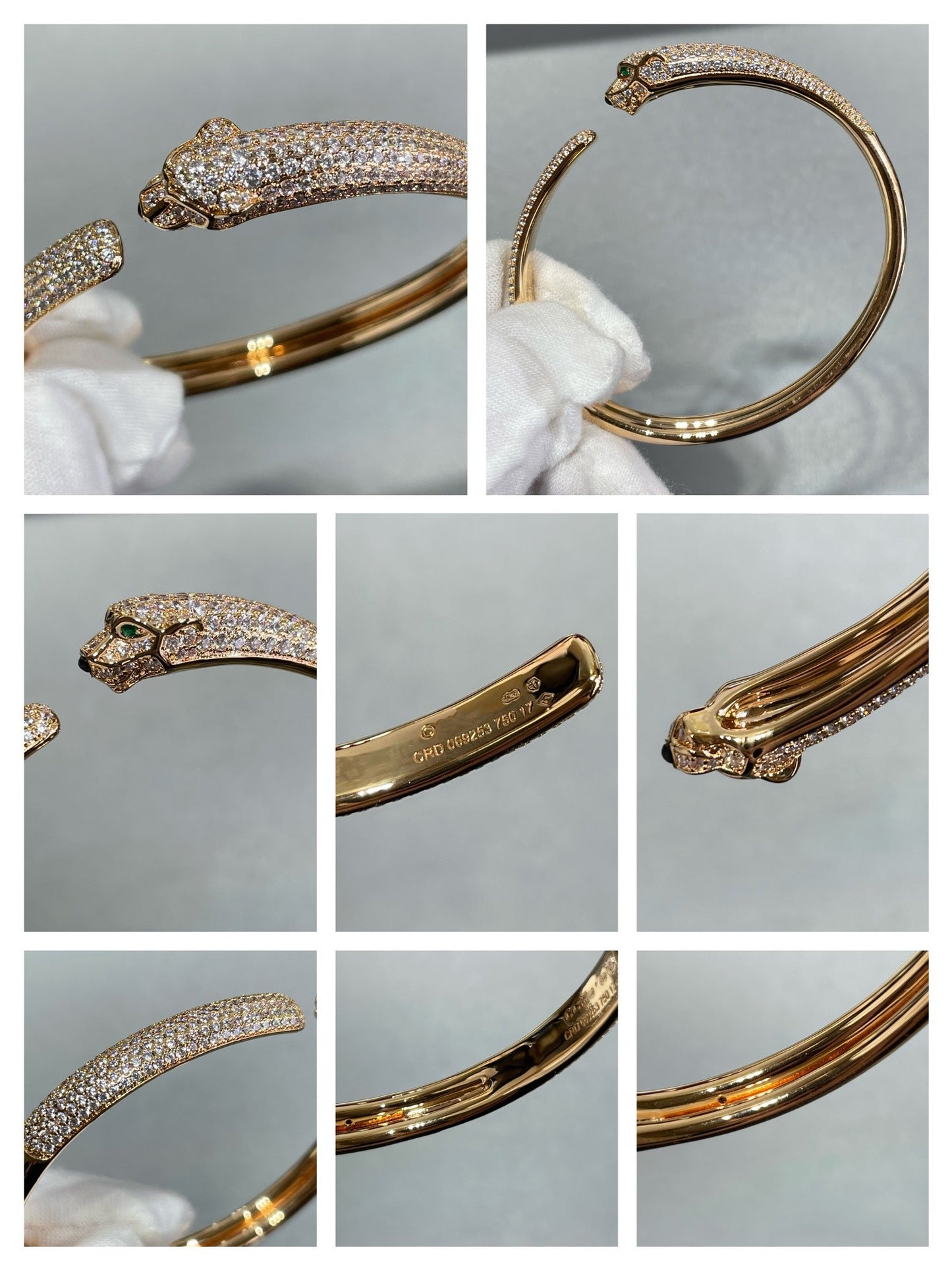 [Moco]PANTHERE FULL DIAMOND OPEN BRACELET