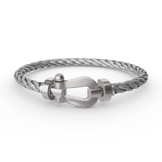 [Moco]FORCE LARGE HORSESHOE NO DIAMOND BRACELET SILVER