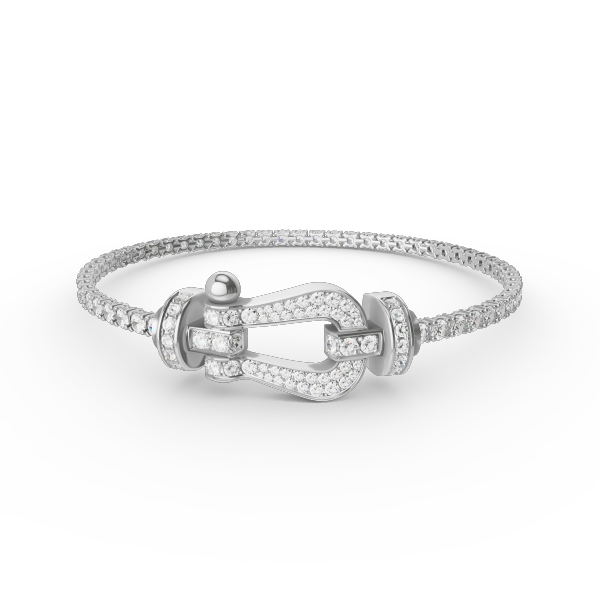 [Moco]FORCE  LARGE HORSESHOE FULL DIAMOND TENNIS BRACELET